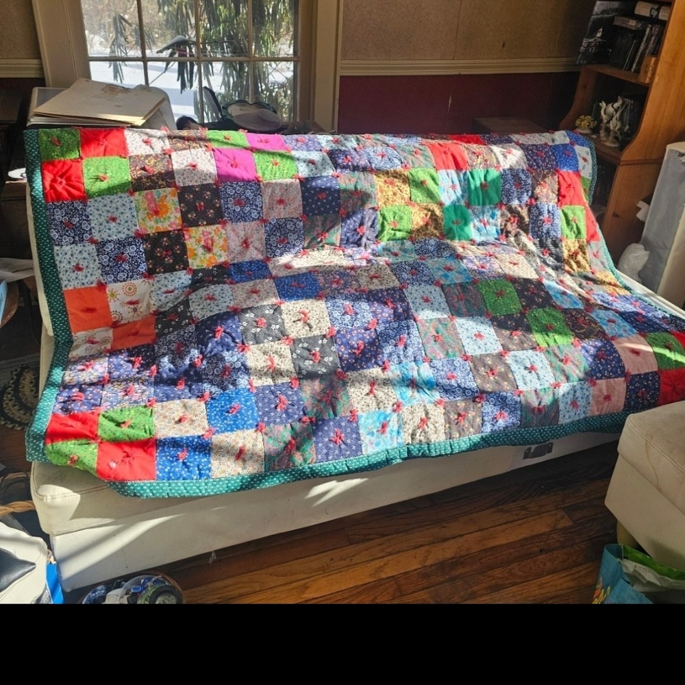 Vibrant Multicolor Patchwork Quilt - Picture 10 of 10